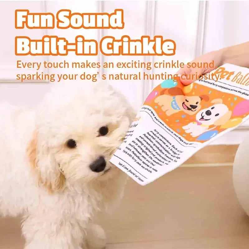 Indestructible Newspaper Squeaky Dog Toy