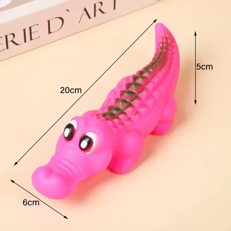 Durable Latex Chew Toy- Alligator
