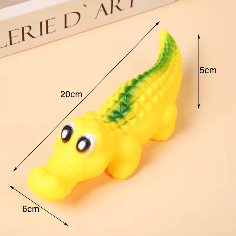 Durable Latex Chew Toy- Alligator